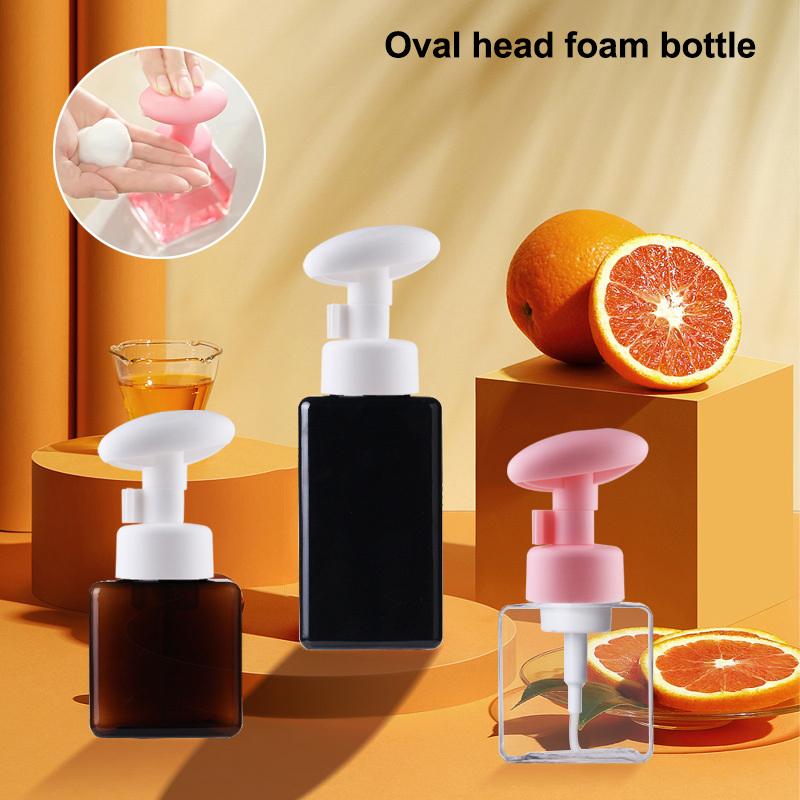 Botella Transparente Cuadrada de 250 ml Jabón Líquido Mousse Batida Puntos Embotellado Champú Loción Gel de Ducha Botellas con Bomba Para Dispensador de Jabón