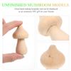 10pcs Wooden Mushroom Models Unfinished Diy Painting For Project Decor Garden Layout Ornaments Handicraft Sewing