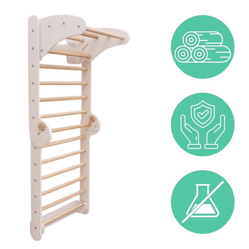 Kombo Gymnastic Ladder - White-Wood