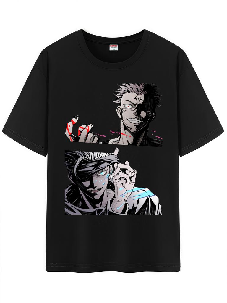 2026 New Unisex Japanese Anime JJK Pattern TShirt Jujutsu Kaisen Character Gojo Graphic Short Sleeve Regular Fix Tee Shirt
