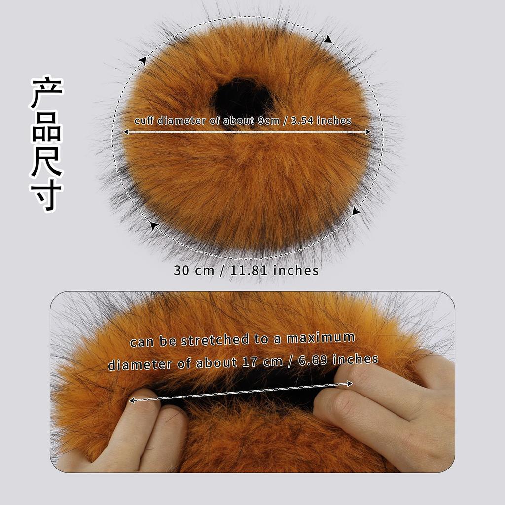 Imitation fox fur sleeves, wrist sleeves, imitation fur fur wristbands, autumn and winter warm plush sleeve accessories