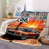 1 Stück Route 66 Flanelldecke [Gemütliche Überwurfdecke] Für Sofa, Bett, Reisen, Camping, Wohnzimmer, Büro, Couch, Stuhl Und Bett