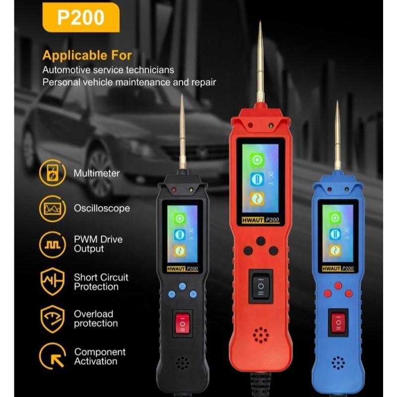 P200 Automotive Circuit Tester, Intelligent Line Voltage Analyzer P200 red
