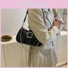 Chic Pu Leather Shoulder Bag For Women Trendy Street Style Chain Strap Hobo Bag