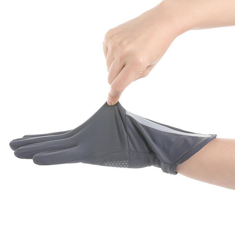 UV Protection Driving Gloves Women Lightweight Ice Silk Long Finger Anti-Slip Touchscreen Compatible Outdoor Cycling