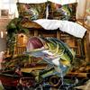 Big Pike Hunting Fly Fishing Bedding Set Bedroom Soft Modern Bedspreads Comefortable Kids Duvet Cover Quilt Cover And Pillowcase