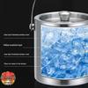 ChuanYue Gold Stainless Steel Double Layer Ice Bucket with Lid and Handle - 304 Internet Famous Beer Chiller