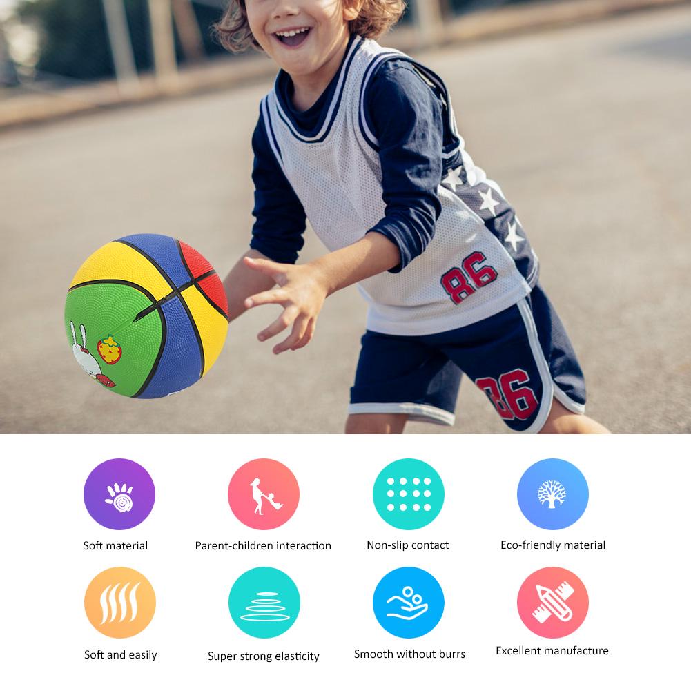 Rubber No.3 Little White Rabbit Good Elasticity Kindergarten Children Mini Outdoor Wear Resistant Basketball for 1 5