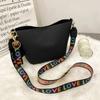Lychee pattern ribbon single shoulder crossbody tote bag, a new letter bucket hairball diagonal span bag