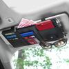 Sunshade Storage Bag Pu Leather Multi-Pocket Net Zipper Car Sun Visor Organizer Sunglasses Holder For Car Interior Accessories