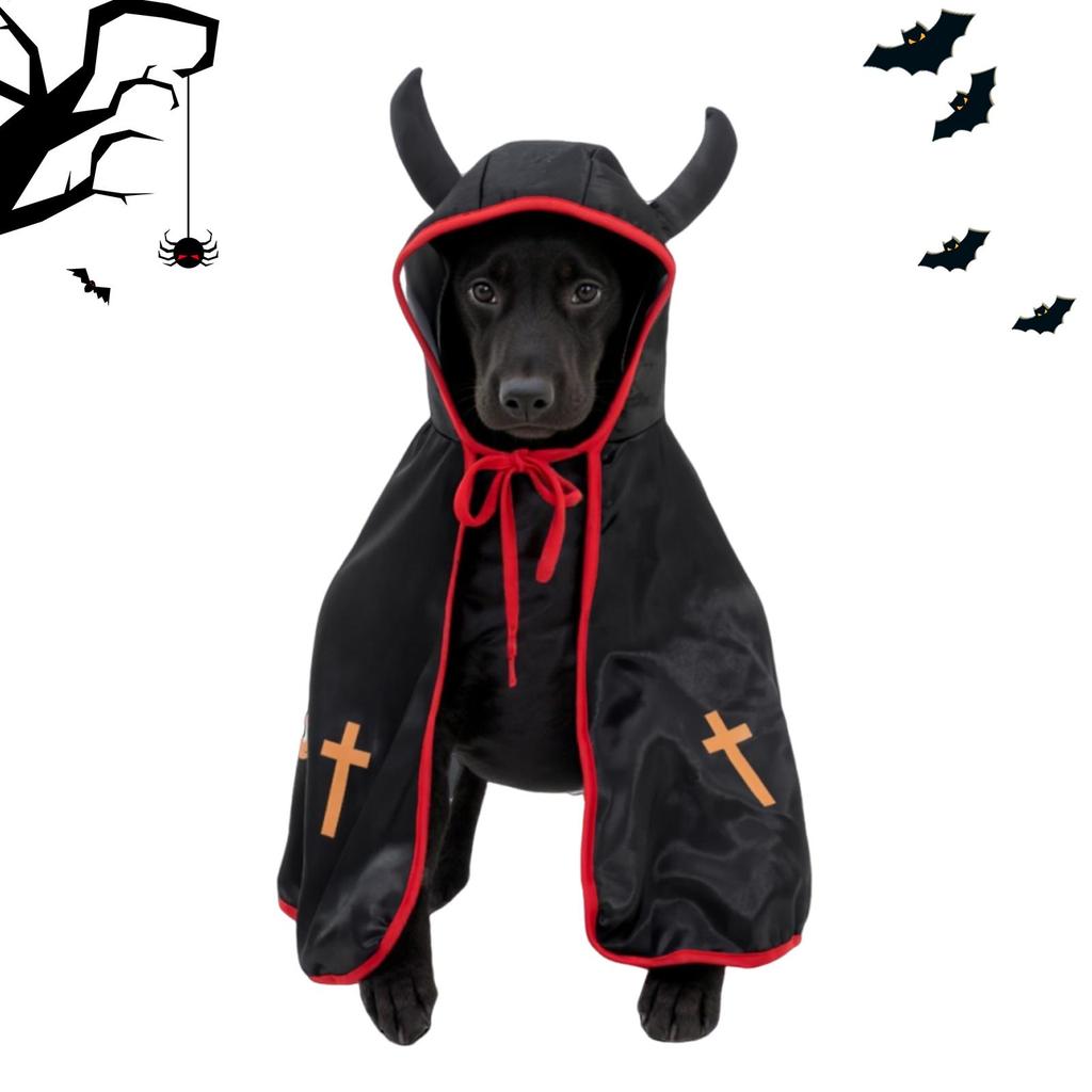 Halloween Pet Costume Funny Vampire Cloth Party Cosplay Dress Cosplay Supplies Black Red Vampire Party Costume Pet Accessories