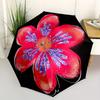 1pc Floral Sparkle Automatic Open/close Folding Compact Umbrella, 8-Rib Sturdy Canopy, Lightweight Portable, Commuting Use, Gift, Outdoor Umbrella, Tr