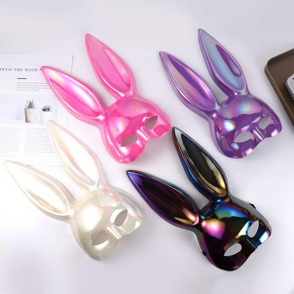 Decoration Gifts Party Accessories Rabbit Ears Mask Party Cosplay Props Prom Party Supplies Women Half Mask Half Face Mask