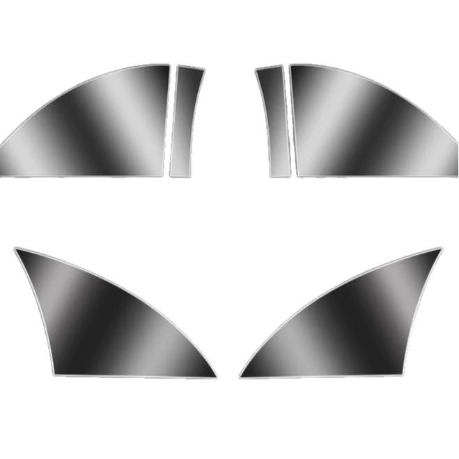 Tesla Model Y/3 Rear Door TPU Protective Film - Triangle Area, Anti-Transparent Glossy Black