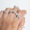 Labradorite Moonstone Round Gemstone Ring, Cabochon Ring, 925 Sterling Silver, Birthstone Ring, Stackable Ring, Christmas Gift