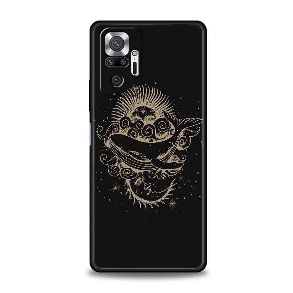 Suns Moons Clouds Astrological Phone Case For Xiaomi Redmi Note 14 13 5G 10 11 12 Pro Plus 4G 14C 13C 12C 10C Black Cover