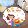 Custom Name Ms. Rachel Printed Round Rug Carpet Chair Rug Area Rug Entryway Doormats,for Office Chair Living Room Bedroom Kitchen Room.