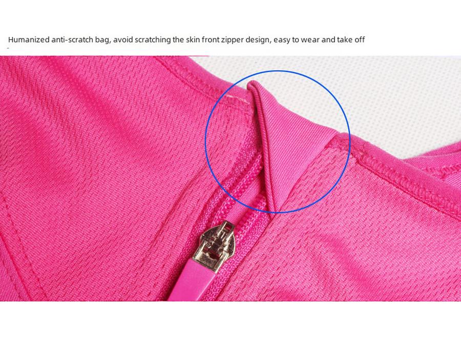 Profesionální sportovní podprsenka s vysokou pevností, odolná proti nárazům, se zapínáním na zip vpředu, bez kostic