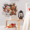 Creative Santa Claus Broken Wall Toilet Stickers - 3D Visual Design, PVC Matte Material, Bedroom Wall Stickers