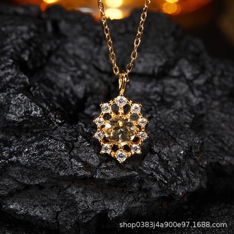 Premium Cooling S925 Sterling Silver Plated 18K Gold Natural Colored Treasure Stud Earrings, Wind Niche Jewelry Does Not Fade