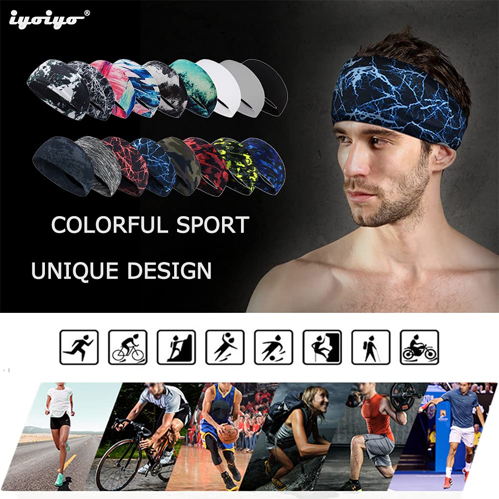 Iyoiyo Headband for Antibacterial and and Elastic Hair Clip with Storage HBDa01 and Sweat-Blocking Sports, Sweat-Wicking, Quick-Drying,