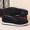 Winter High-top Cotton Shoes Non-slip and Wear-resistant One-pedal Piled Warm Cotton Boots Thickened Elderly Work Old Beijing Cloth Shoes