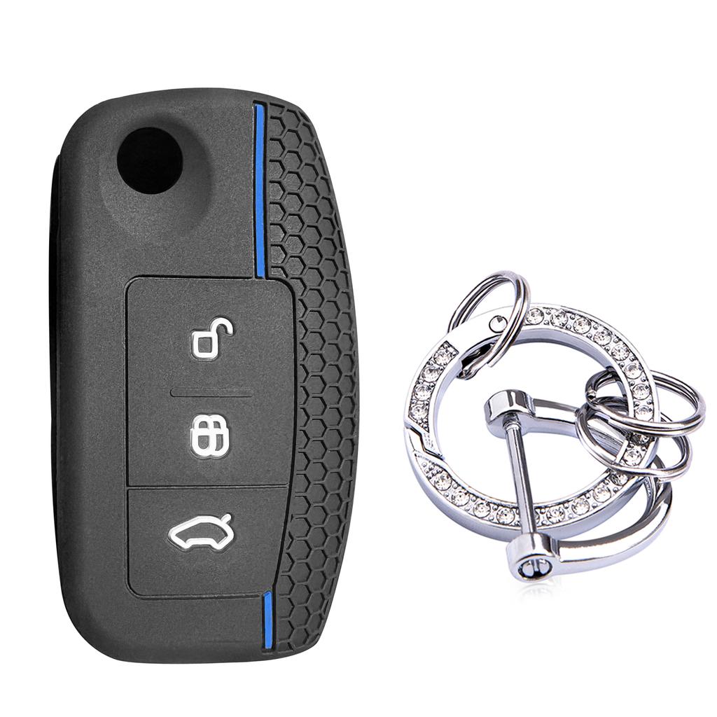 Silicone Car Key Case Cover Key Holder For Ford Focus Mk2 C Max S-Max Ecosport Fusion Fiesta Mk7 Cowgar Mondeo 2 Mustang Mach