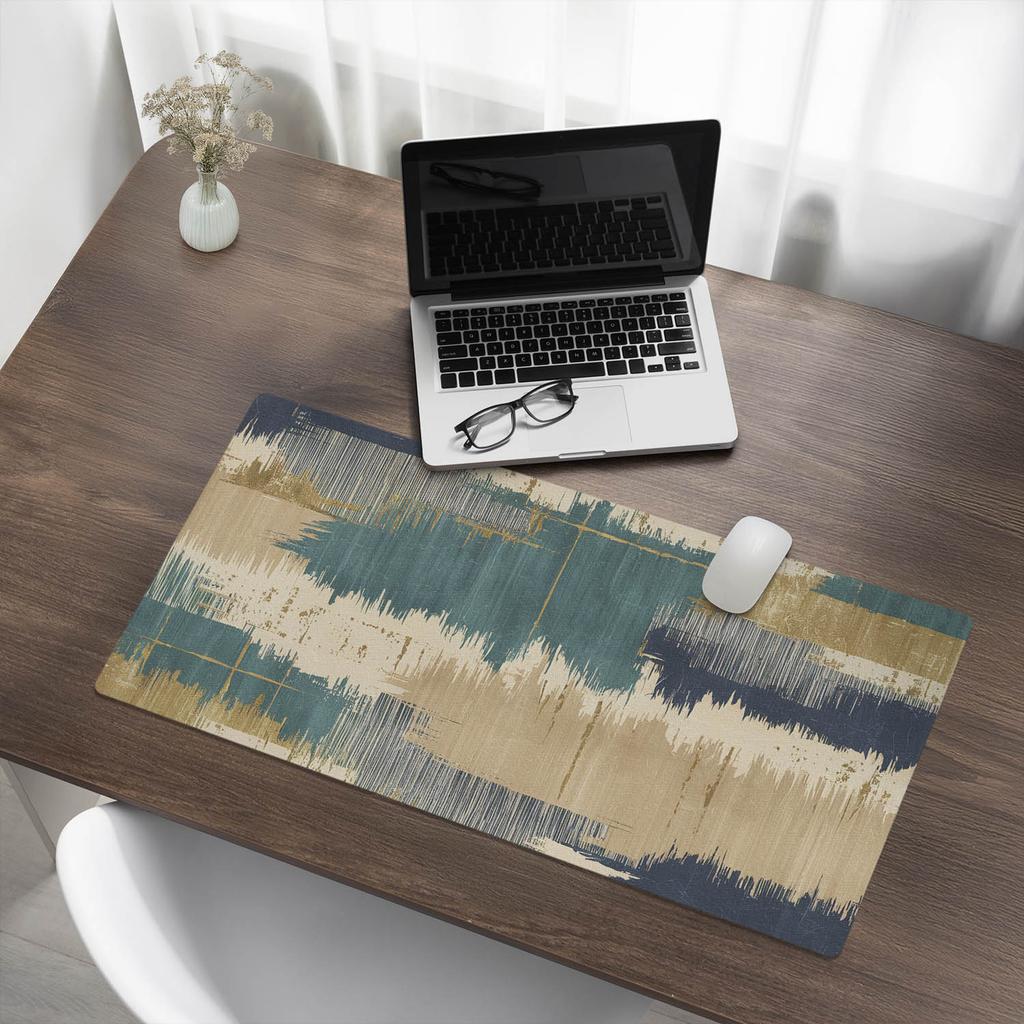 Modern Protective Keyboard Mat Abstract Strokes 90x45 cm