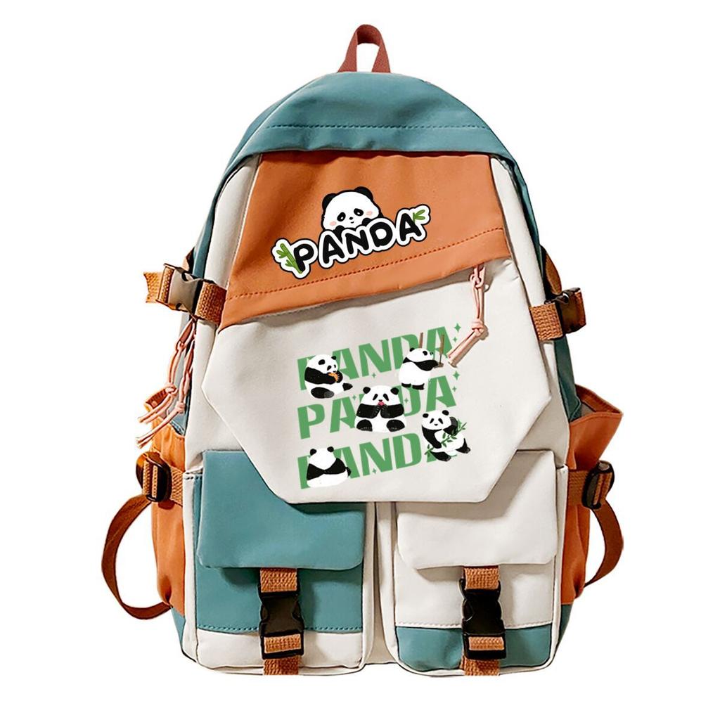 Panda Huahua Peripheral Printing Children'S Light Backpack Student School Bag Middle And High School Large Capacity