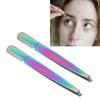 2PCS Eyebrow Tweezers Dual Heads Firmly Clamp Comb Stainless Steel Eyebrow Trimming Tool