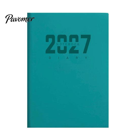 Hardcover Journal for Business 2027 A5 Daily Planner, 365 Day Time Management Schedule Notebook Foreign Trade Planner Work Study, Imitation