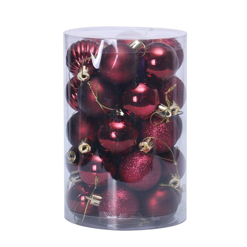 34Pcs Christmas Balls Ornaments, 4cm Xmas Tree Hanging Baubles Decor Set