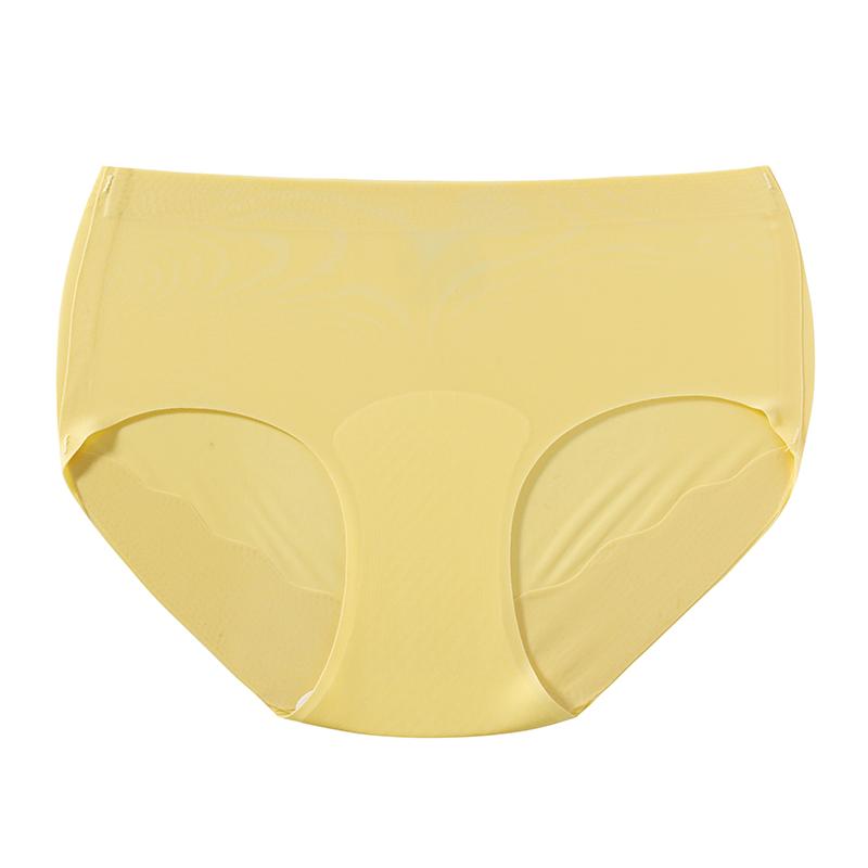TERMEZY Women's Sexy Mid-Rise Briefs Solid Color Ultra-Light Second-Skin Panties Invisible Seamless Breathable Triangular Underwear