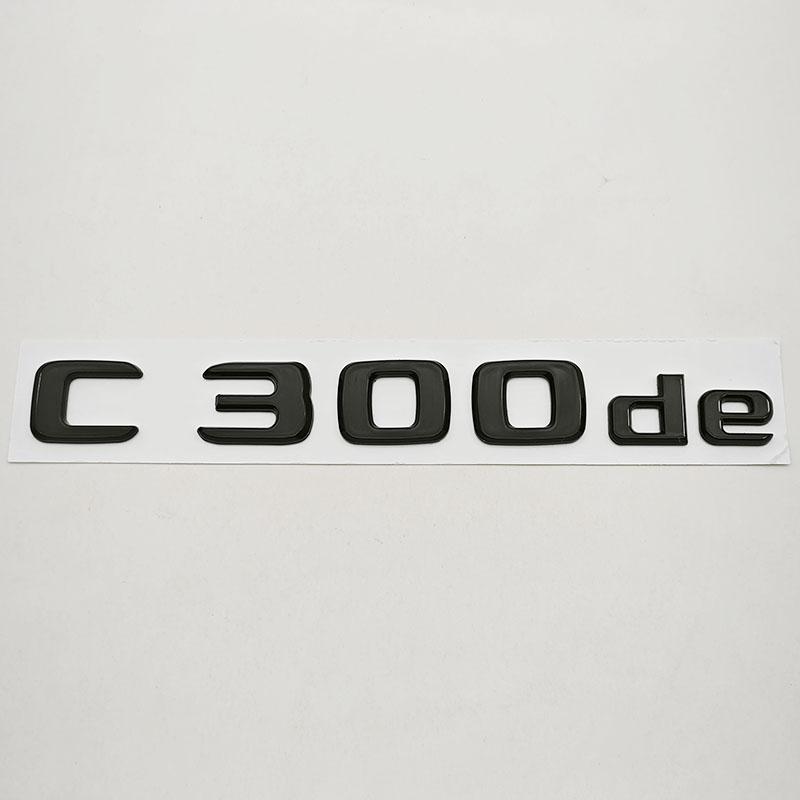 

NEW 3D ABS Car Letters Logo C300de Badge Sticker Rear Trunk Emblem Decals For Mercedes Benz C300de W205 Tail Marking Accessories