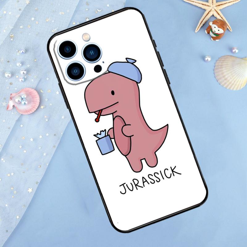 Fun Dinosaur Pattern Dino Case For iPhone 17 Pro Max 16 15 14 12 11 13 Pro Max Plus 12 13 Mini 16e 17 Air Back Cover