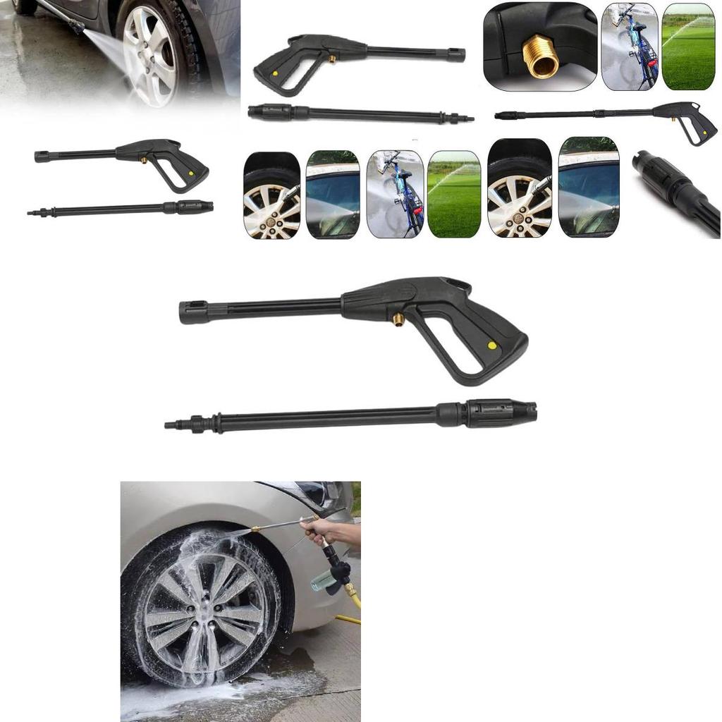 Leistungsstarke Hochdruck-Wasserpistole M14 Verstellbare Sprühdüse 5m Schlauchset Für Autowäsche Und Gartenarbeit
