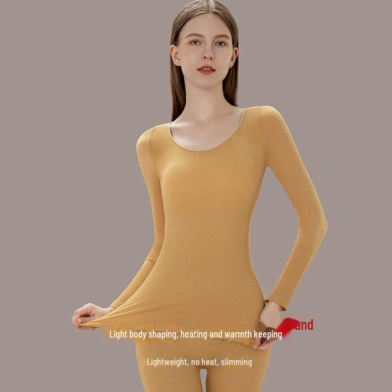 

Женский бесшовный термокостюм: German Velvet Slim Fit для осени и зимы One size