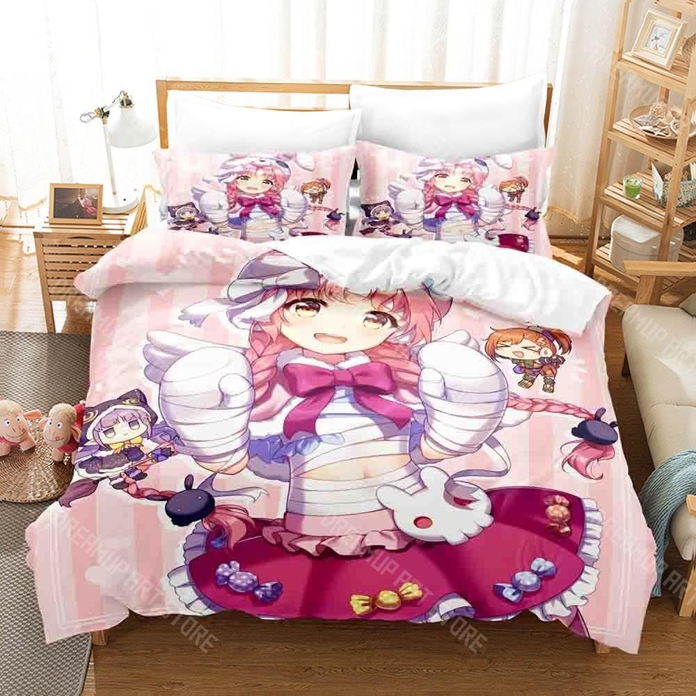 3D Printed Princess Connect! ReDive Bedding Set for Boys Girls Duvet Cover Pillowcase Twin Queen King Full Single Double Sizes