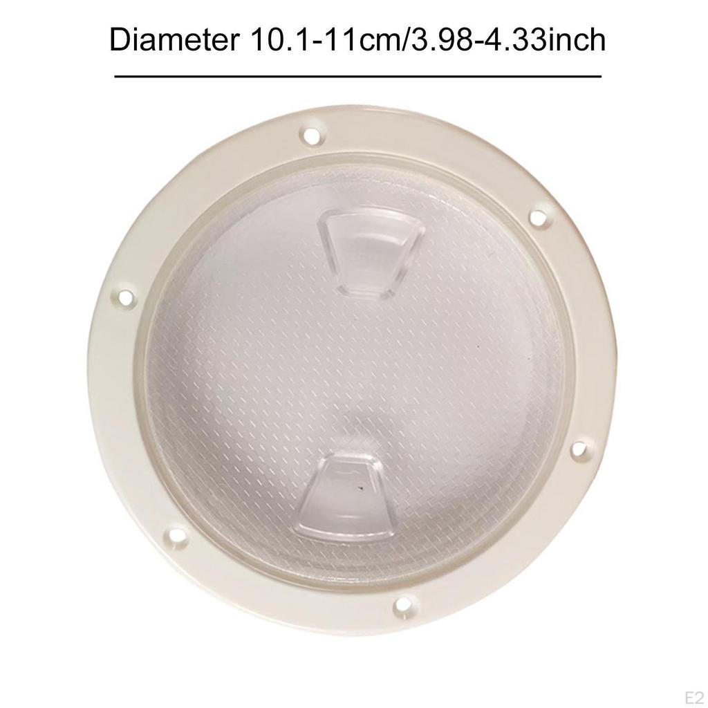 Boat Deck Plate Cover Circular Non Slip Fittings Spare Parts Sturdy Marine Accessory Clear
