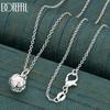 925 Sterling Silver Patterned Ball Necklace Wedding Jewelry