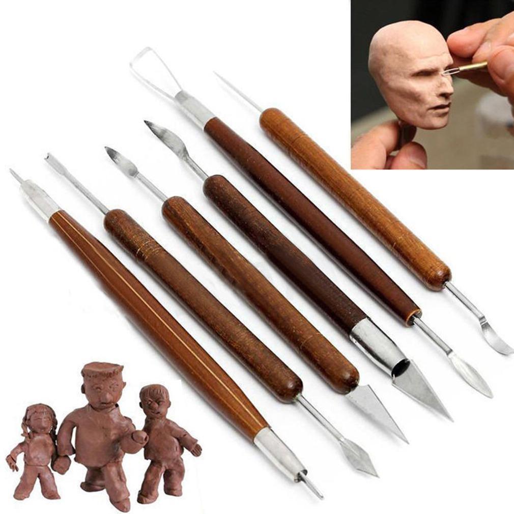 6pcs/ Set of Precision Carved Clay Sculpture Tools, Ceramic Clay Sculpture Tool Set, DIY Production, Carving Tool Scraper.