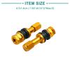 ACROPIX Car Motorcycle Bolts Tubeless Wheel Tire Valve Stem with Dust Proof Cap Universal Gold Tone 4pcs