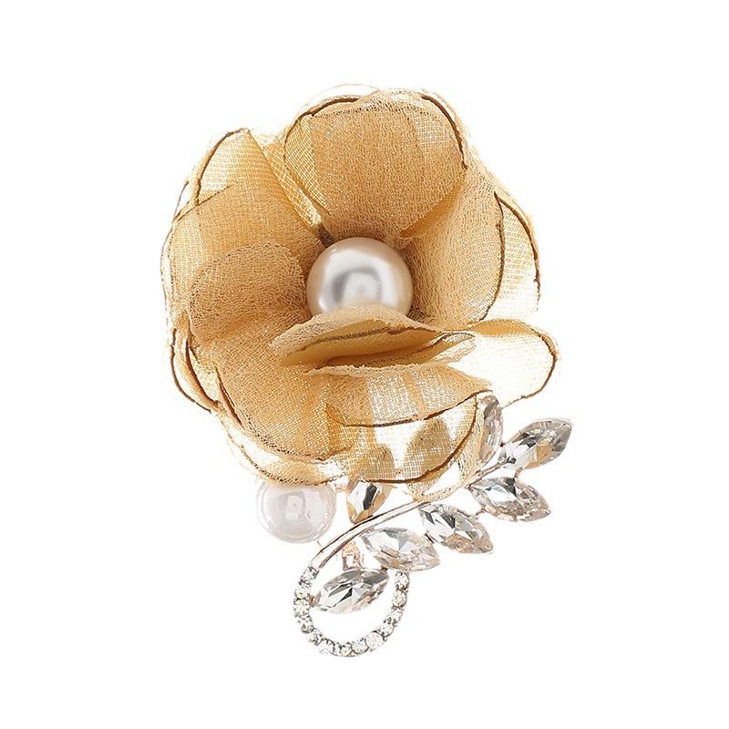 Brooch Women'S Fabric Flower Pin Great Temperament Beautiful Brooch Jacket Sweater Shawl Buckle Accessories