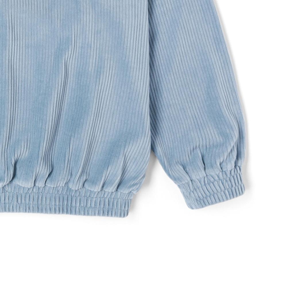 Vans Solid Color Crew Neck Pullover Long Sleeve Sweatshirt Women Sweatshirt Gray Blue VN000GR0DSB