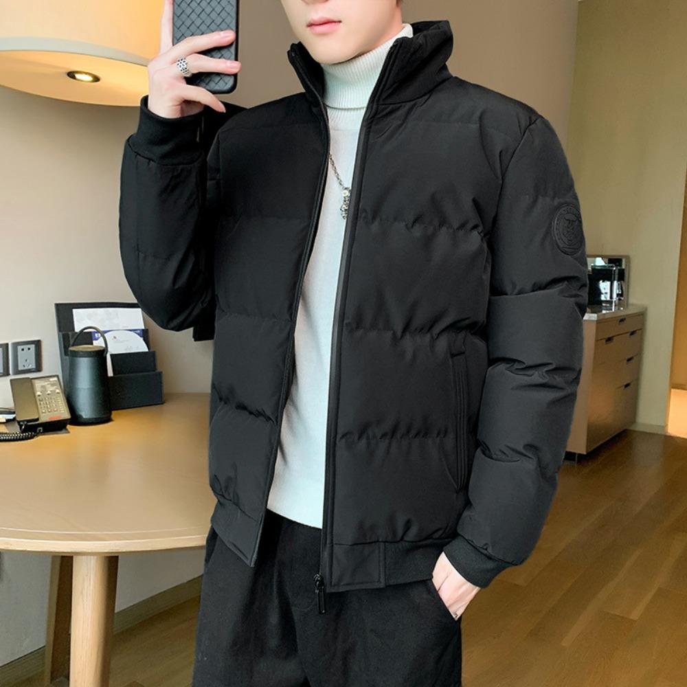 Thickened Thermal Casual Stand-up Collar Slim-fitting Cotton-padded Clothes Trendy Jackets Short Young Men's Cotton-padded Jackets