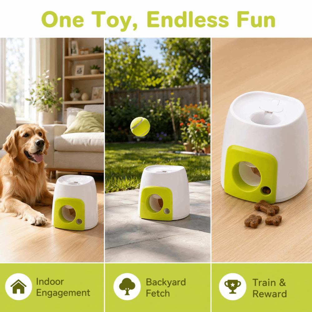 2Pcs Durable Dog Ball Rolling Machine Elastic Tennis Ball Interactive Pet Toy Pet Exercise