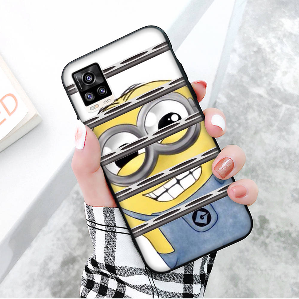 Black Case for Xiaomi Poco X6 X4 M5 M6 F5 F6 C65 C55 C50 C51 C40 Pro Redmi 14C A3X 13C 12C 11T 10A 9C Note 7 6 8A Plus M-78 Cute Minions