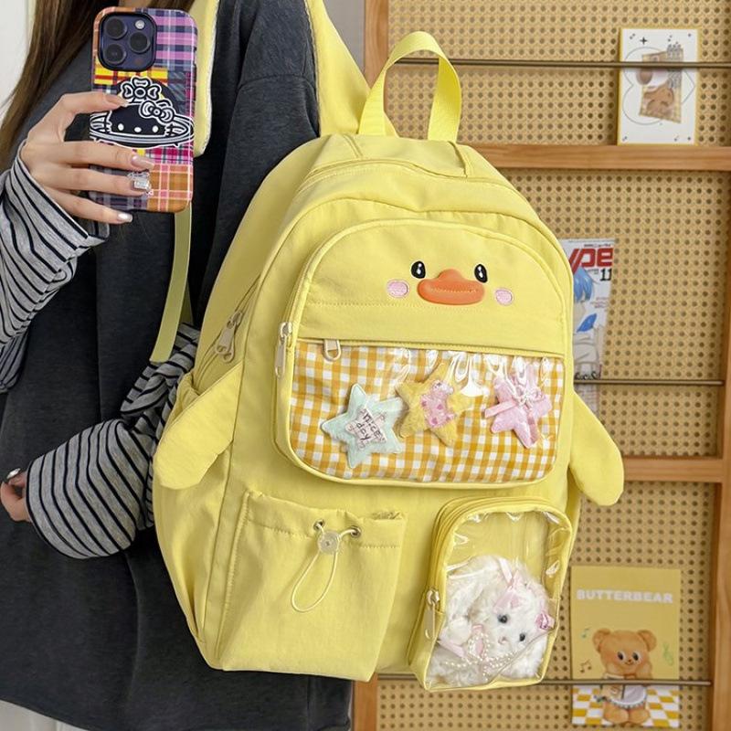 Schoolbag Cute Large Capacity Backpack Casual School Bag Girls Cute Pet Animal Backpack Junior High School Student High School Student Korean Backpack