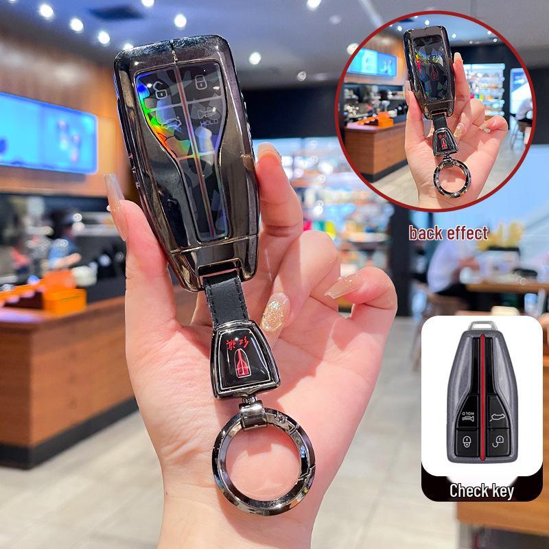 Metal Key Fob Cover for 2018-2022 Hongqi H5 & Classic H9 Models – Full Protection Case
