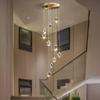 Modern Crystal Duplex Pendant Lamp for Luxury Mezzanines and Lofts